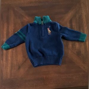 Polo Ralph Lauren baby quarter zip knit sweater pullover